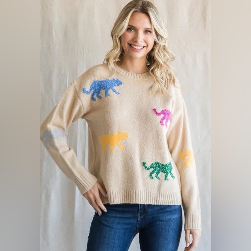 Animal Print Sweater